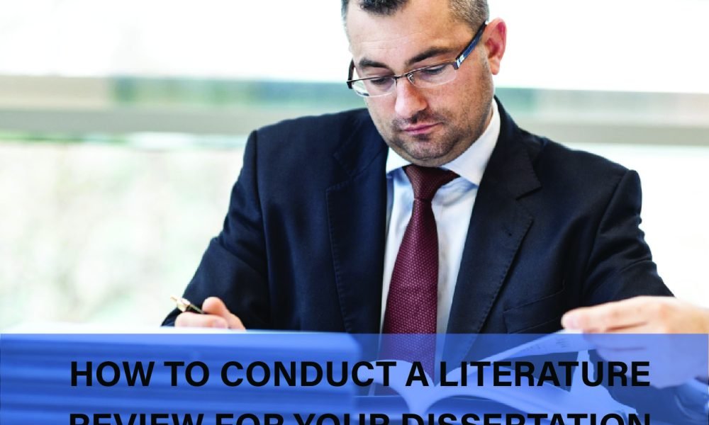 Guide to conducting a literature review for your dissertation, including research and writing techniques.
